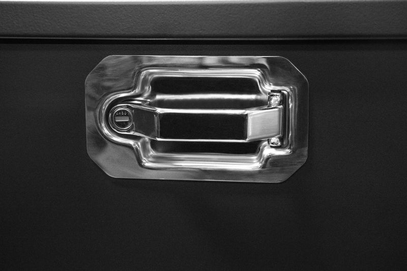 Transfer Flow 70 Gallon Auxiliary Tank Toolbox Combo closeup of tank