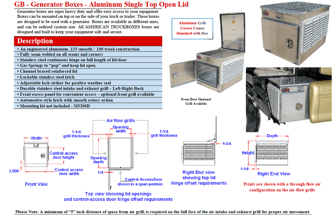 ATB Generator Box Top Open Specs Closeup