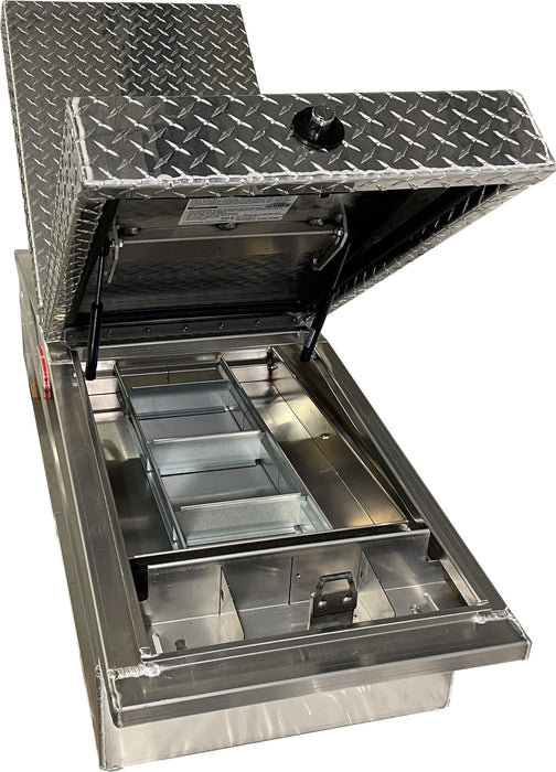 ATB Low Profile Gullwing Crossover Toolbox Aluminum open lids