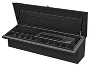 ATB Low Profile Side Mount Tool Box black powder coat with open lid