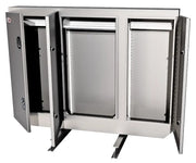 ATB Enclosed Headache Rack smooth aluminum opened doors