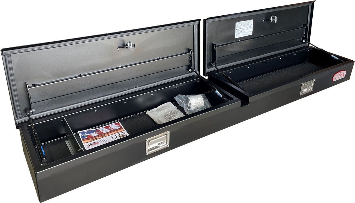 ATB Top Mount Compartment Toolbox Double Lid Open Steel