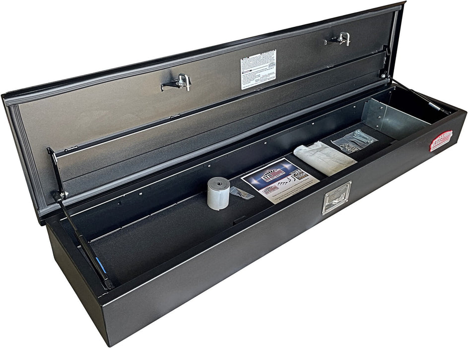 ATB Top Mount Compartment Toolbox Single Lid Open Steel