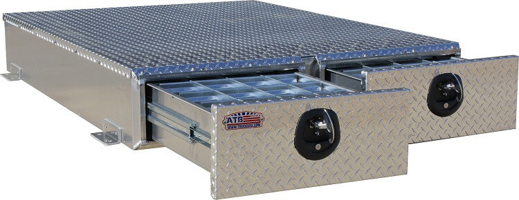 Double Draw Storage Rack ATB Truck Bed Slide Out Double Drawer Storage Box — Tank Retailer