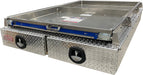 ATB Truck Bed Slide Out Tray mounted to storage boxes