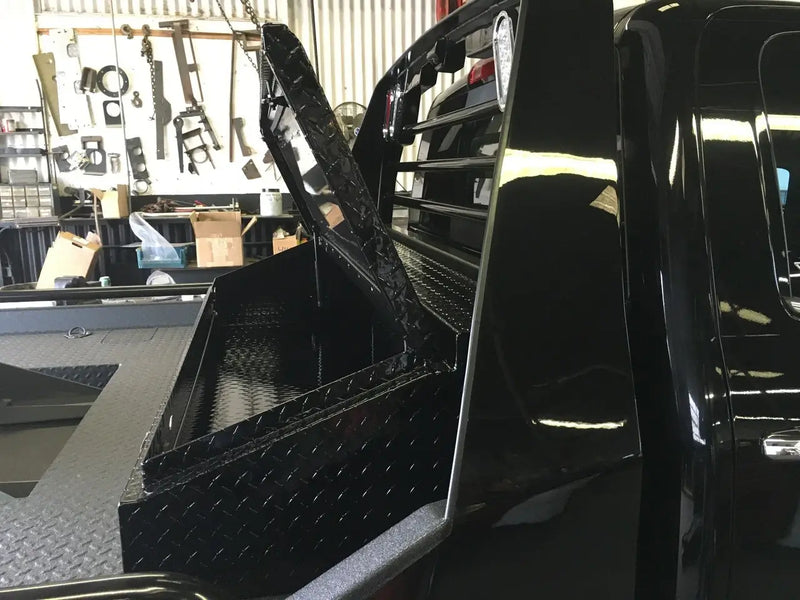 ATTA Wedge Toolbox black powdercoat with open lid