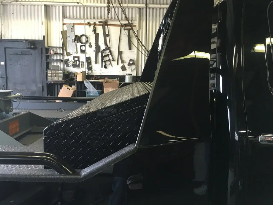 ATTA Wedge Toolbox black powdercoat in truck bed