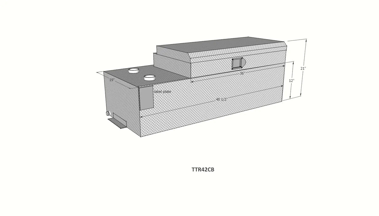 Transfer Tank Toolbox Combo 42 gallon spec sheet