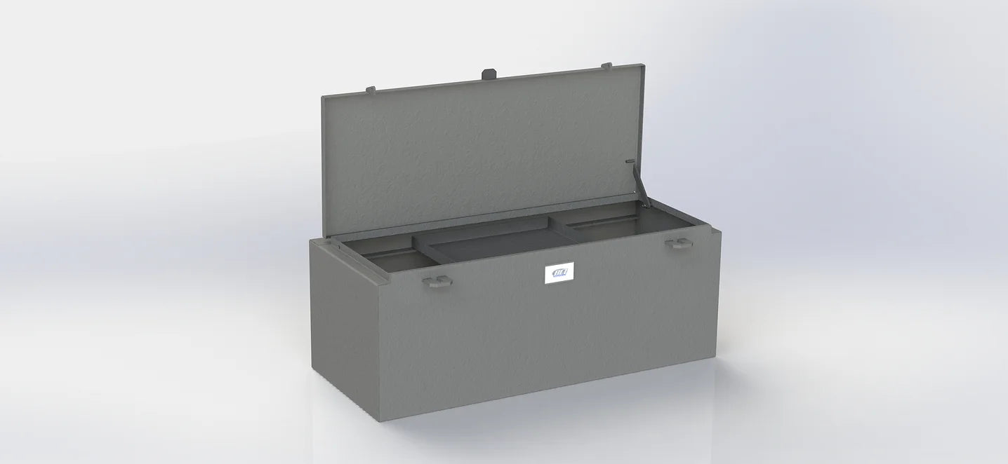 BCI TB18-48 steel wheel toolbox with open lid