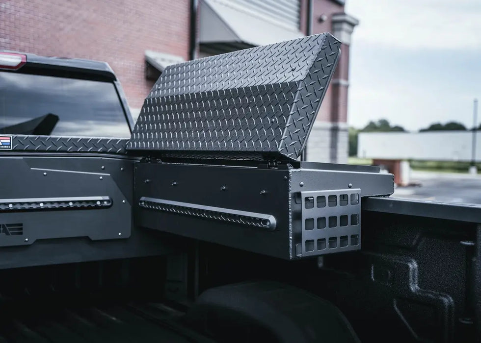 Chandler Adapt Lo-Side Toolbox rear view in truck bed