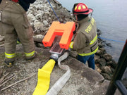 Fire Fighters using a water eductor
