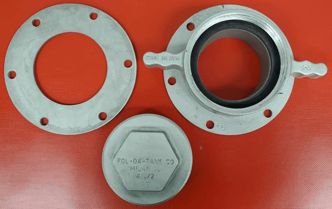 Fol-Da-Tank Threaded Flanges – Aluminum Kit parts