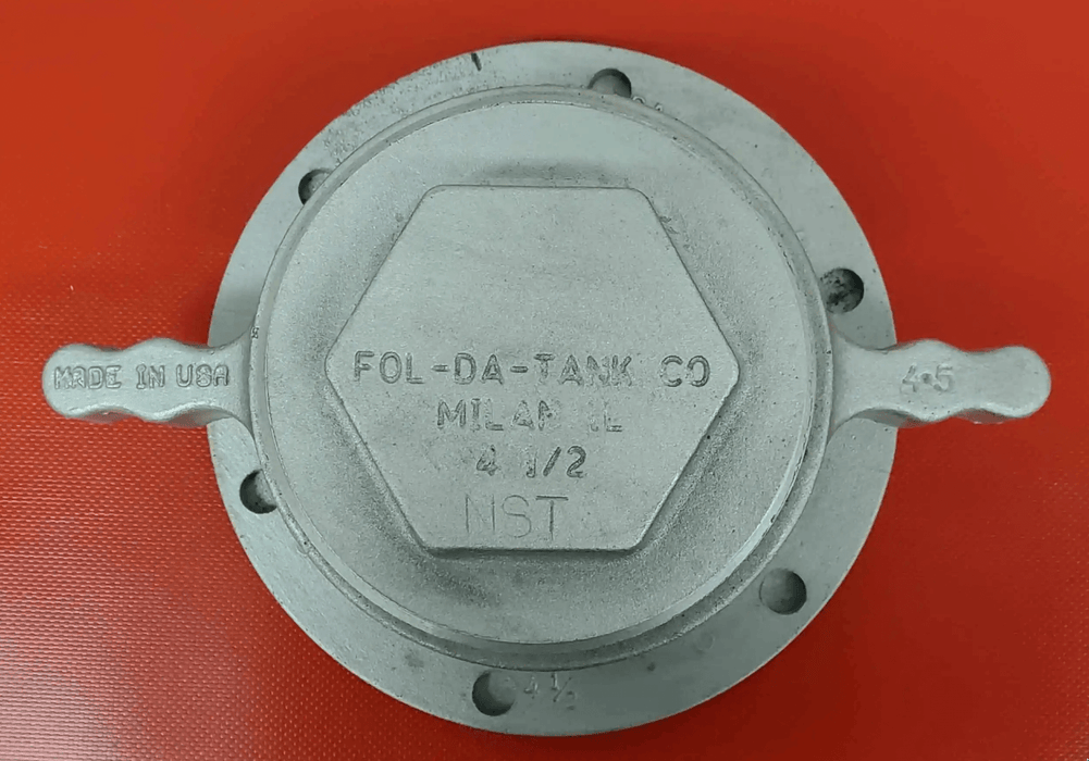 Fol-Da-Tank Threaded Flanges – Aluminum Kit NST close up view