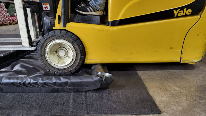 Fol-Da-Tank FOL-DA-DAM Portable Type GF Foam Walls Containment Basins forklift truck testing