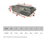 Fuelbox FTC60T under tonneau fuel tank toolbox combo detailed dimensions