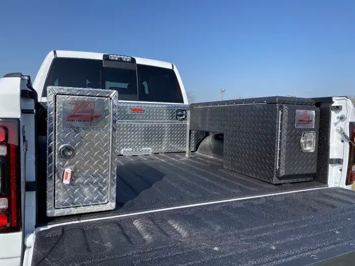 Fuelbox All Drawer Tool Box on truck bed with multiple boxes