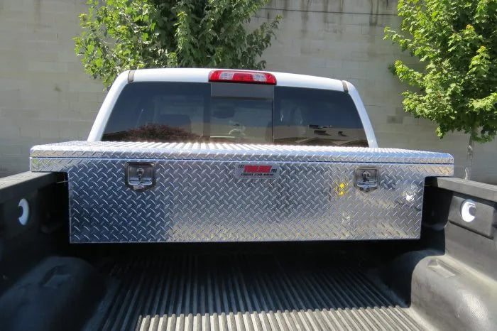 Fuelbox Crossover Tool Box on truck bed closeup