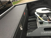 Fuelbox Fuel Tank Tool Box Combo in truck bed with 5th wheel
