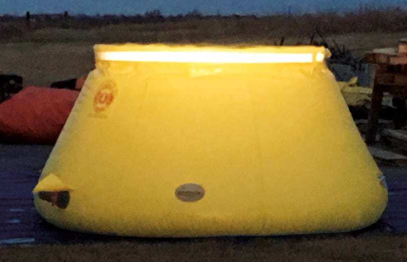 Husky Self Supporting Onion Portable Water Tank yellow color