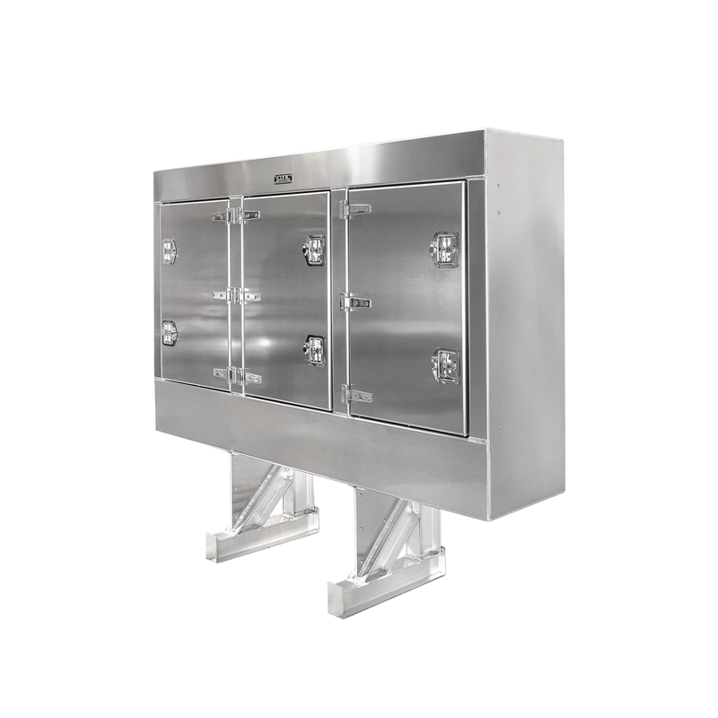 Iconic Enclosed Headache Rack Smooth Aluminum