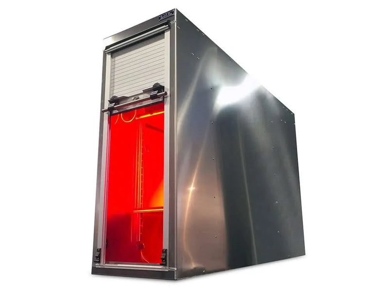 Iconic Behind Cab aluminum cross box with roll up door