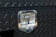 Merritt Crossbody Double Lid Toolbox close up of latch