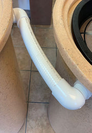PVC Linking Kit connecting two rain barrels