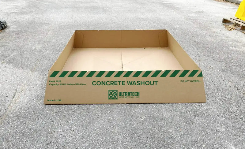 Ultra Concrete Washout Economy Model corrugated box