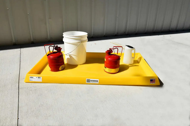 Ultra Containment Tray with gas cans