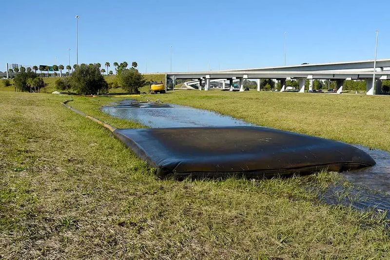 Ultra Dewatering Bag near highway