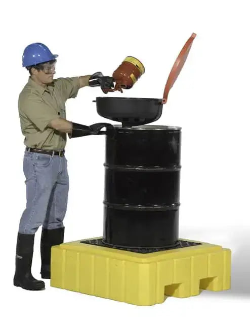 Ultra Drum Spill Pallet Plus Model P1 pouring liquid