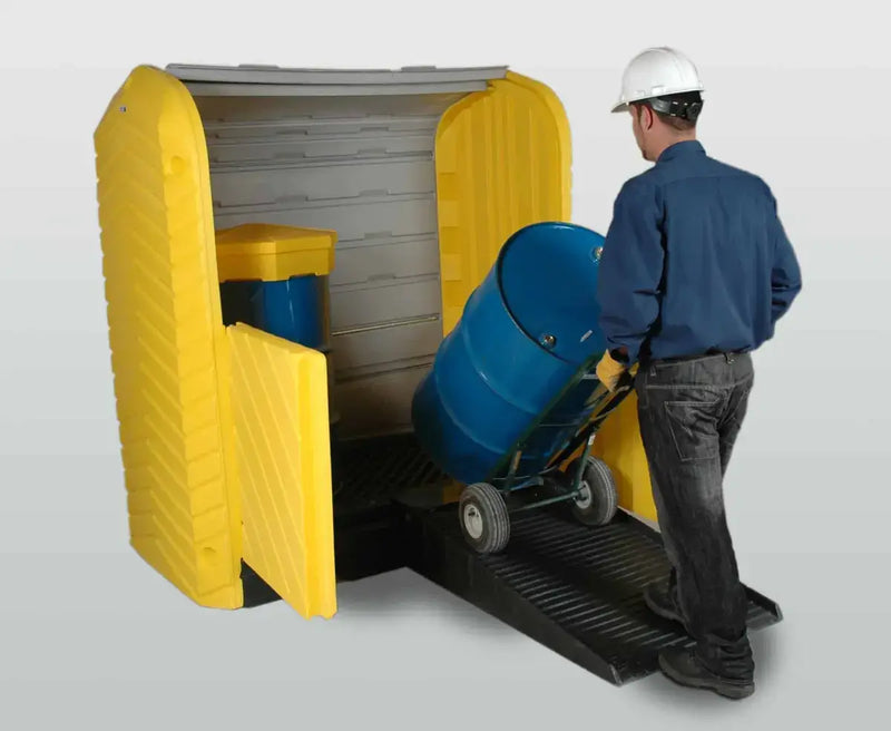Ultra Ramp used with Hard Top Spill Pallet