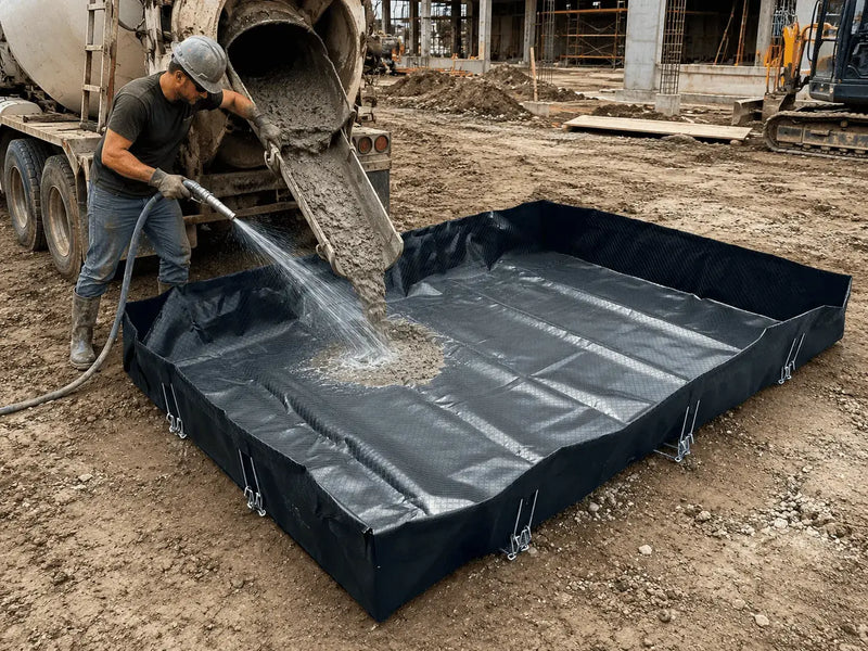 Ultra Concrete Washout Berm RPE Model with poured concrete