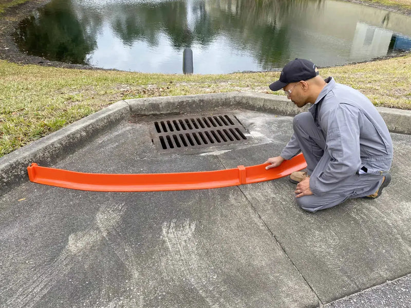 Ultra Spill Berm Plus setup on storm drain