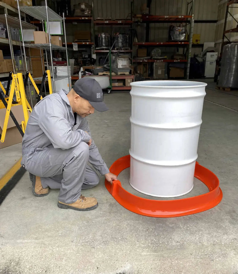 Ultra Spill Berm Plus connecting to oil drum
