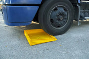 Ultra Utility Tray Flexible Model under vehicle wheel