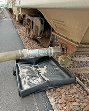 Ultratech Pellet Pond hose connected to railcar