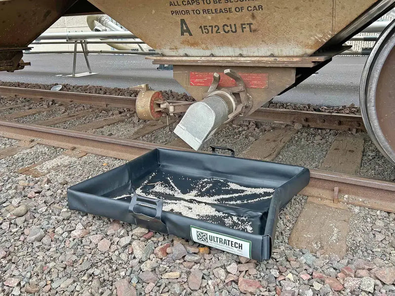Ultratech Pellet Pond under railcar