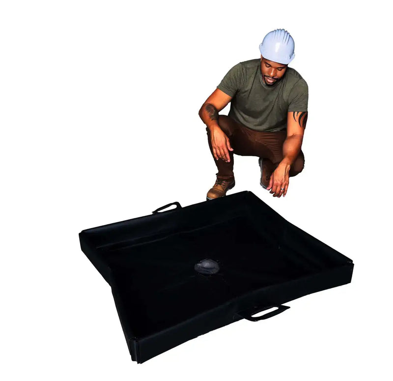 Ultratech Pellet Pond worker setting up