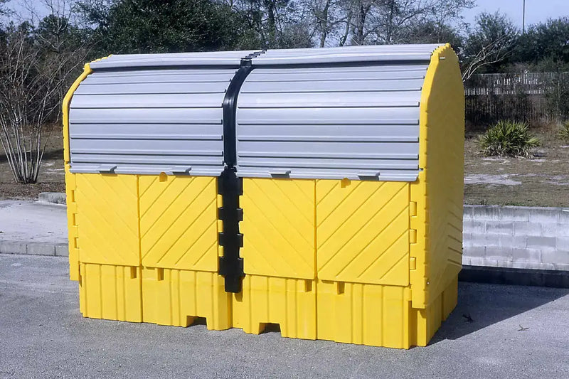 Ultratech IBC Spill Containment Pallet Hard Top Twin Closed Doors