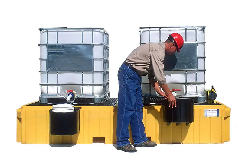 Ultratech IBC Spill Containment Pallet Twin filled