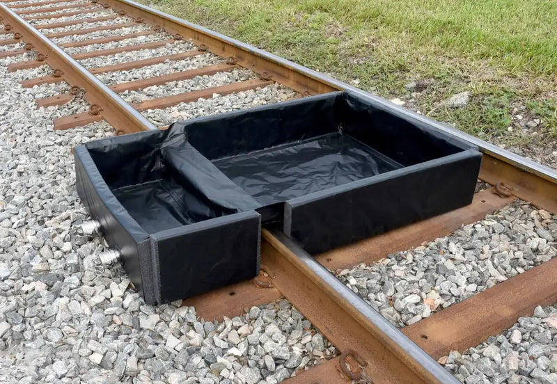 Ultratech Railcar Track Berm on rail tracks