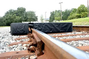 Ultratech Railcar Track Berm side view on rail tracks