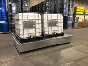 Steel IBC Spill Containment Pallet Twin in Warehouse