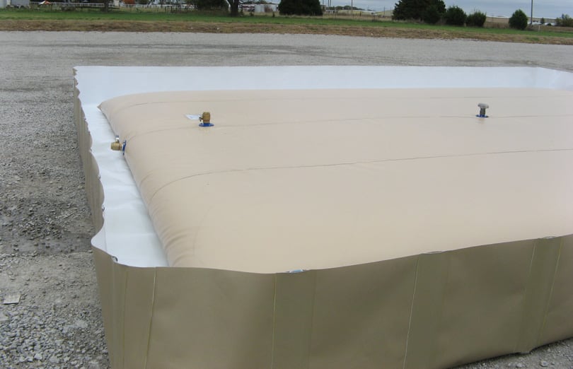 Gray Water Storage Bladder Tank in containment
