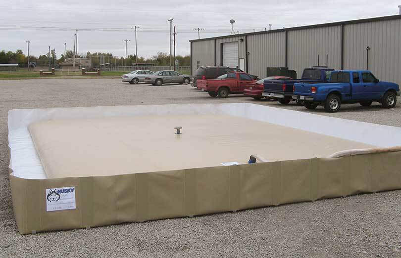 HPC Heavy Duty Aluminum Patriot Secondary Containment Berm with fuel bladder