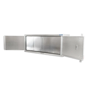 Iconic Cam Lock Underbody Checkerplate tool box left front face open