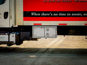 Iconic T-Handle Underbody Toolbox on semi truck closeup