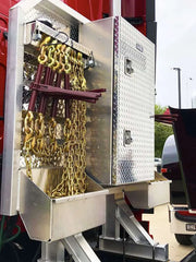 Iconic Flat Headache Rack closeup of chain hangers