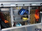 Iconic Roll Up Door Semi Headache Rack open door